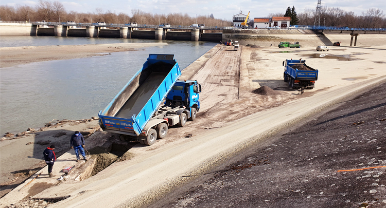 Pregled objekata HE Varaždin u uvjetima sniženog vodostaja u akumulaciji